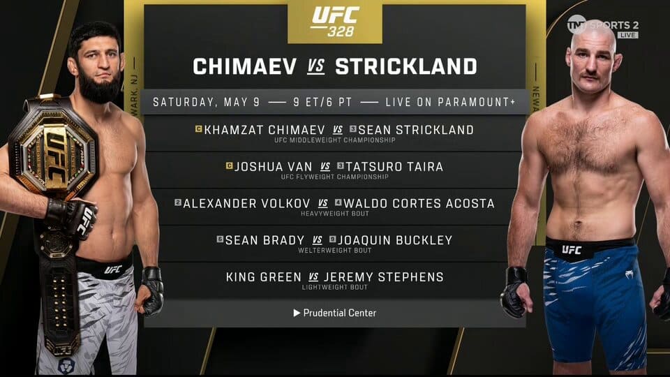 UFC328の全対戦カード